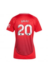 Fotbalové Dres Manchester United Diogo Dalot #20 Dámské Domácí Oblečení 2024-25 Krátký Rukáv